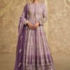 Ombre Slit Georgette Skirt Style Anakali Suit